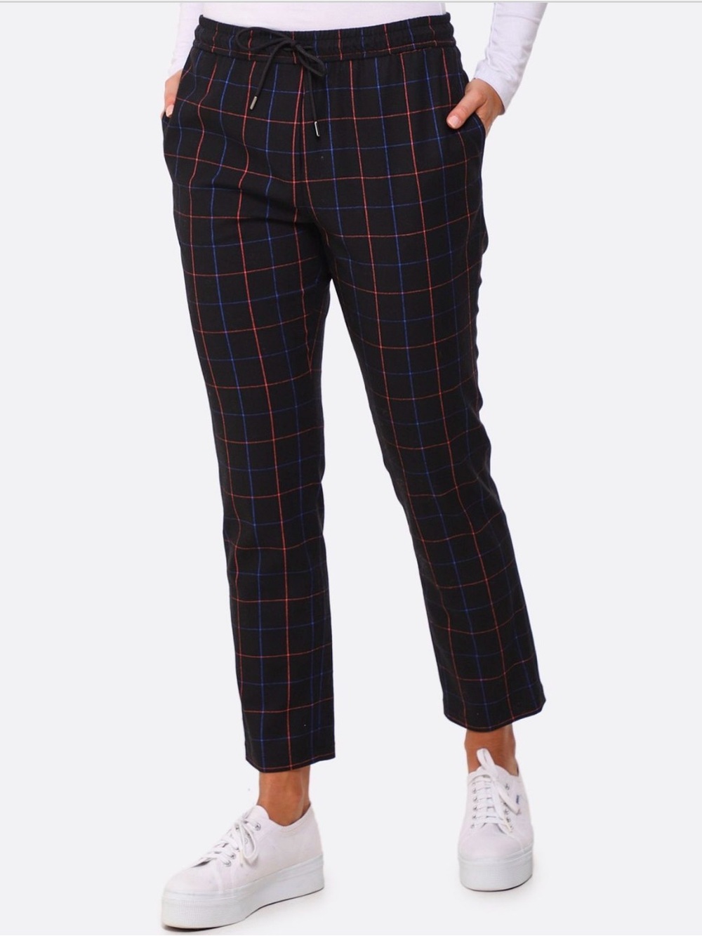 Paul Smith Preppy Flannel Windowpane Check Pants Women’s EU 44 US 8